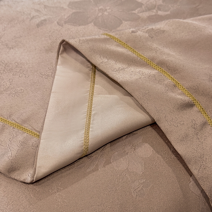 91家纺网 家纺一手货源 找家纺 世爵 2025新款水洗天丝提花锦缎四件套 素茶咖