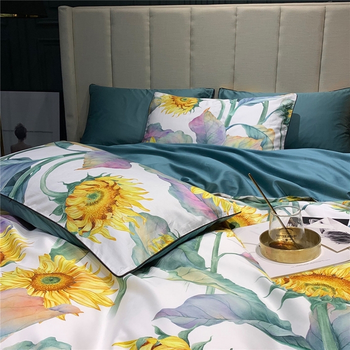 91家纺网 家纺一手货源 找家纺 优然居家纺 2025新款60支数码印花麻绳款四件套 向阳