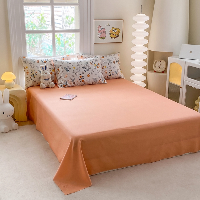 91家纺网 家纺一手货源 找家纺 友承家纺 2025新款芦荟棉亲肤四件套 仙草