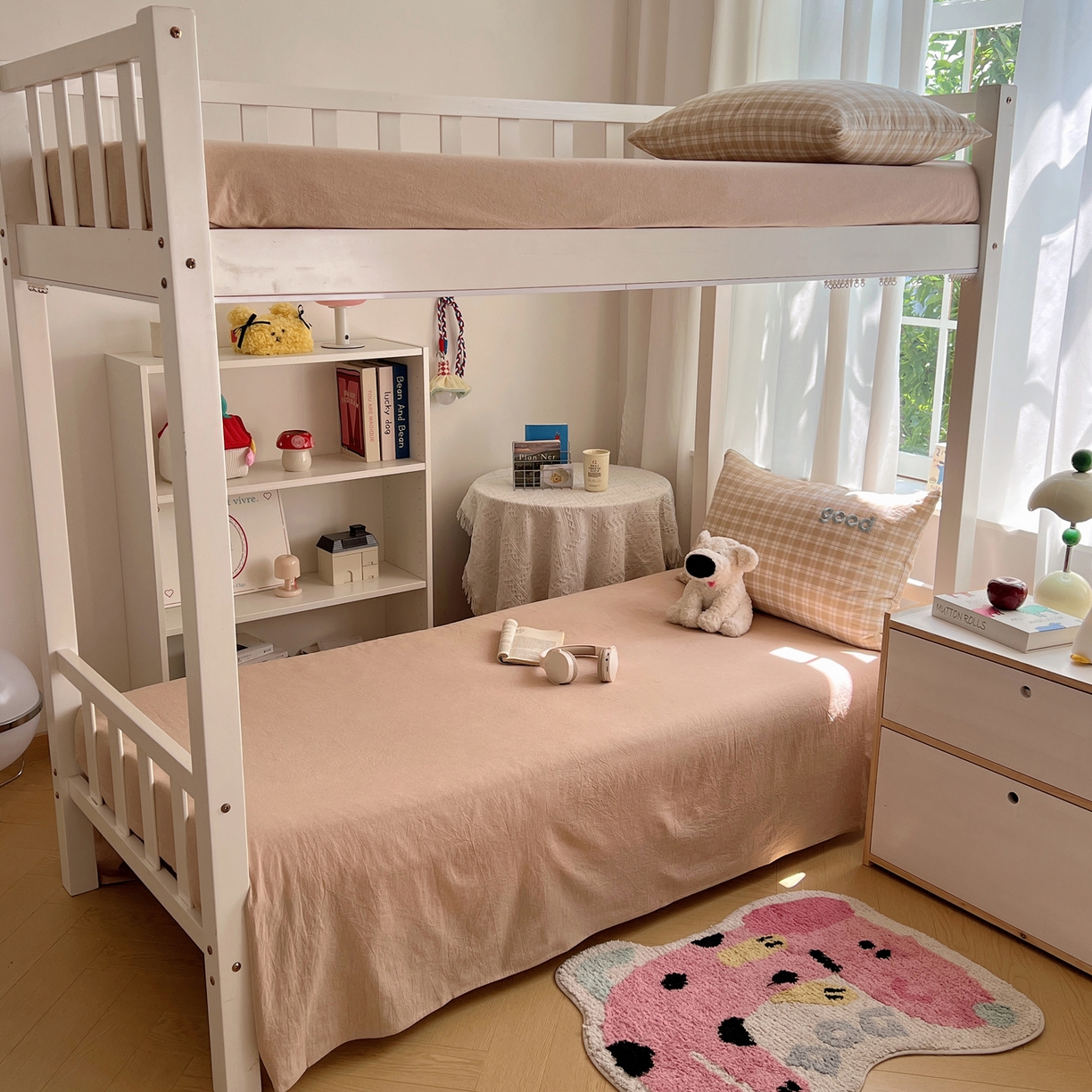 91家纺网 家纺一手货源 找家纺 丽涵家纺 2025新款色织水洗棉刺绣学生三件套 尚格-咖