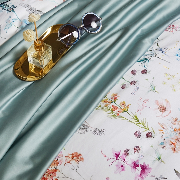 91家纺网 家纺一手货源 找家纺 优然居家纺 2025新款60支数码印花麻绳款四件套 花影佳人