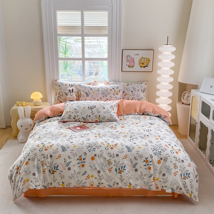 友承家纺 2025新款芦荟棉亲肤四件套 仙草