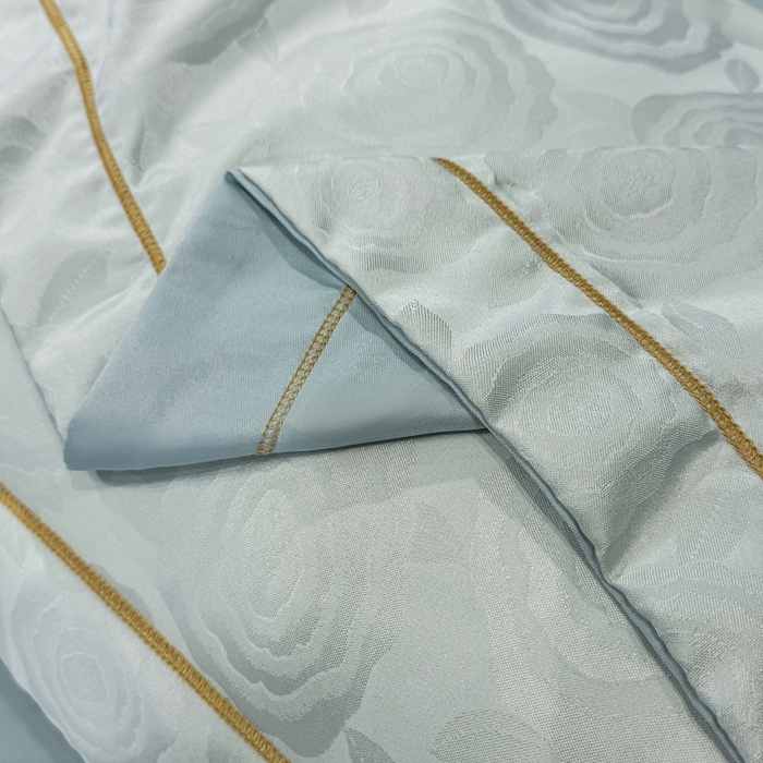 91家纺网 家纺一手货源 找家纺 世爵 2025新款水洗天丝提花锦缎四件套 玉石绿