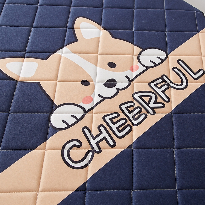 91家纺网 家纺一手货源 找家纺 暖季家纺 2025新款磨毛印花亲肤学生床垫 柯基