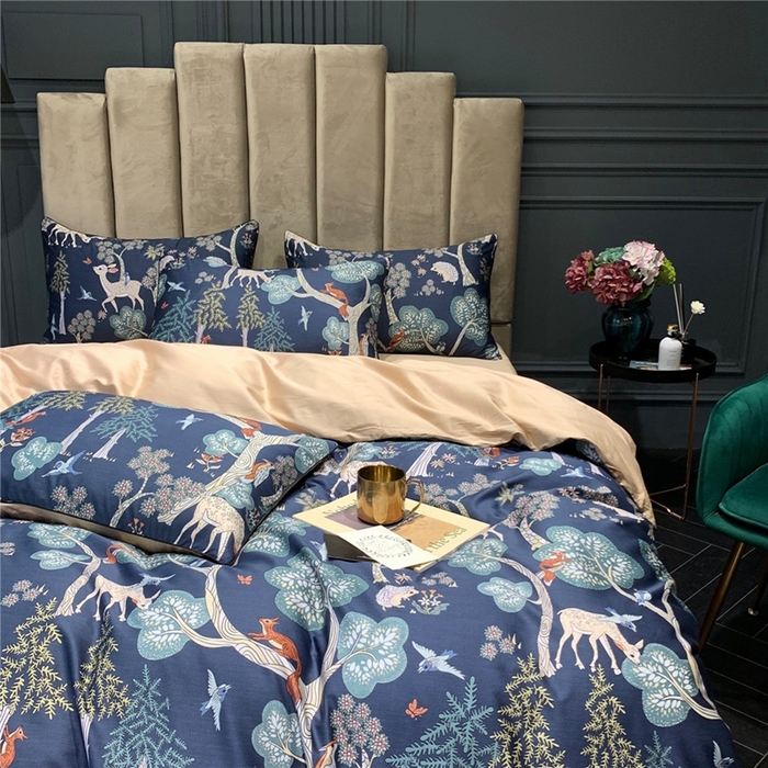 91家纺网 家纺一手货源 找家纺 优然居家纺 2025新款60支数码印花麻绳款四件套 洛兰