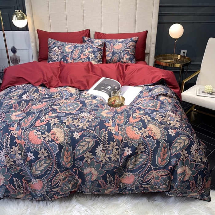 91家纺网 家纺一手货源 找家纺 优然居家纺 2025新款60支数码印花麻绳款四件套 爱德华