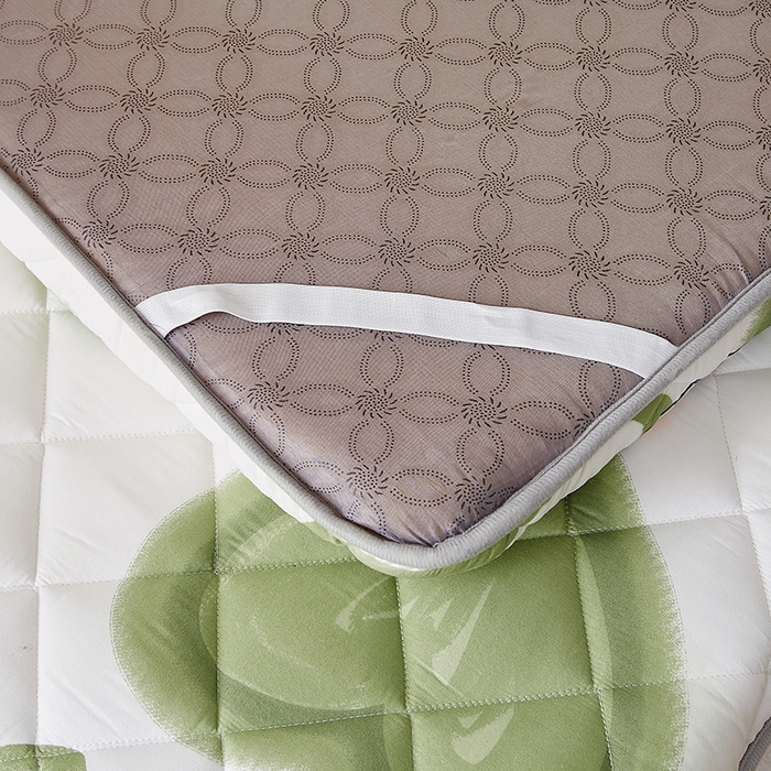 91家纺网 家纺一手货源 找家纺 暖季家纺 2025新款磨毛印花亲肤学生床垫 绿心熊