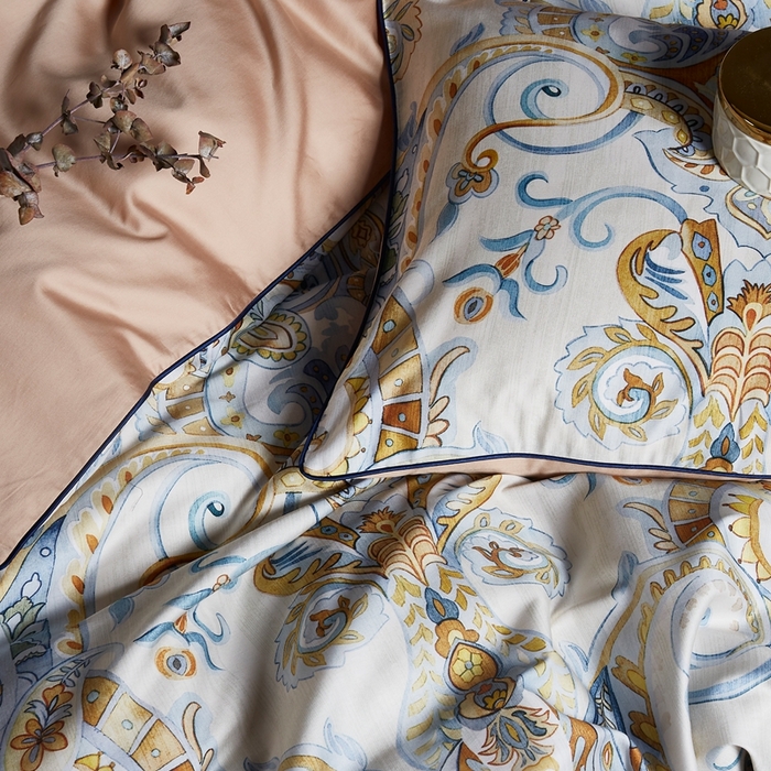 91家纺网 家纺一手货源 找家纺 优然居家纺 2025新款60支数码印花麻绳款四件套 卢浮花园