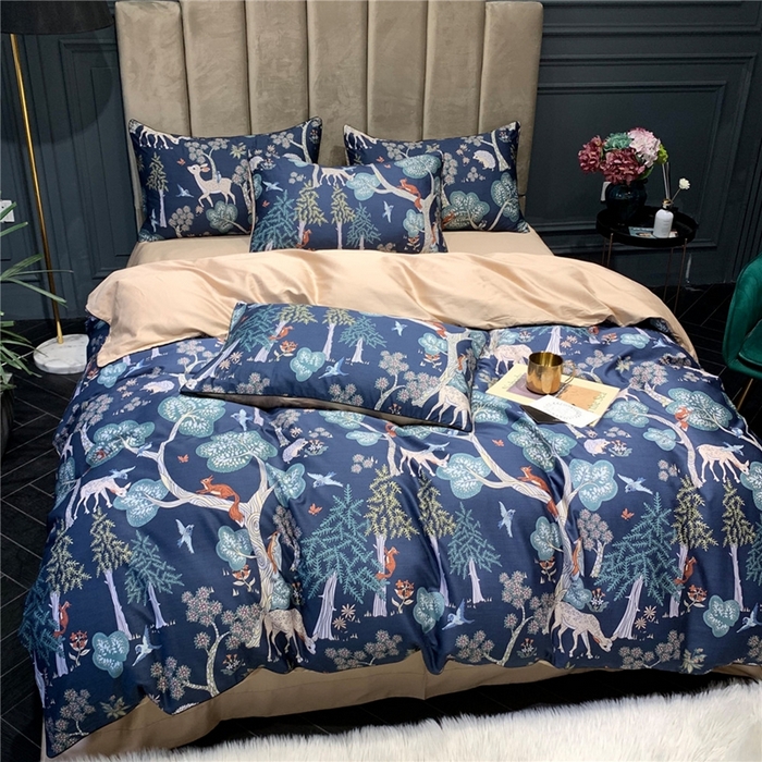 91家纺网 家纺一手货源 找家纺 优然居家纺 2025新款60支数码印花麻绳款四件套 洛兰