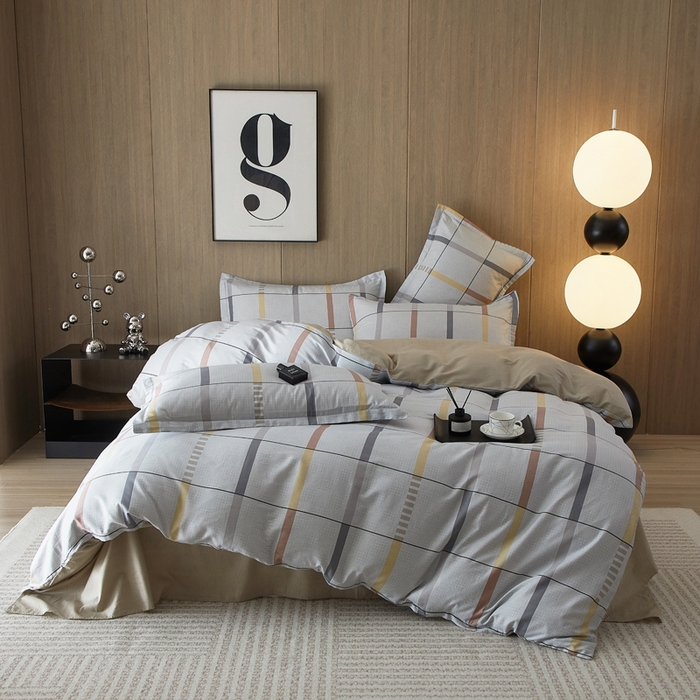 91家纺网 家纺一手货源 找家纺 合纵跨境工厂 2025新款40支纯棉跨境外贸JIT一件代发TEMU亚马逊希音包过核价-全棉印花四件套  依贝-灰