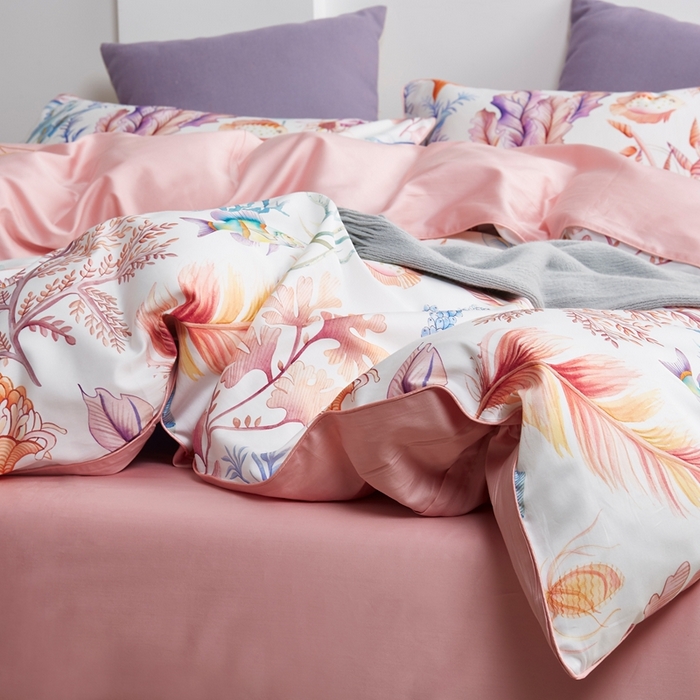 91家纺网 家纺一手货源 找家纺 优然居家纺 2025新款60支数码印花麻绳款四件套 海洋日记