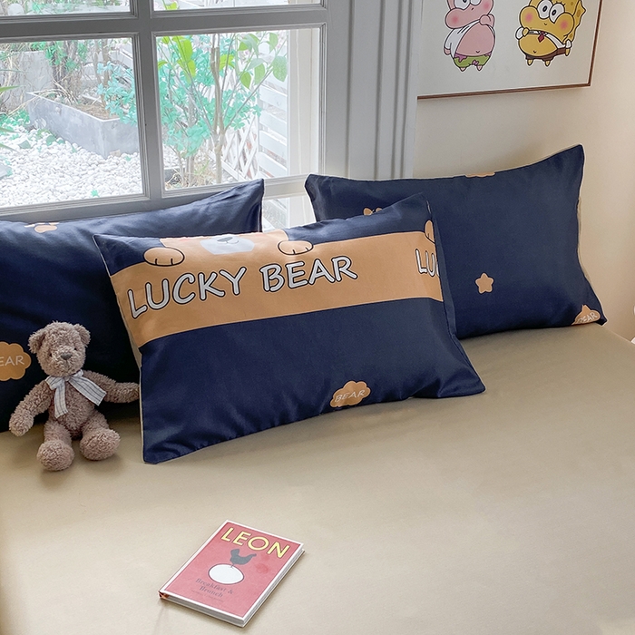 91家纺网 家纺一手货源 找家纺 友承家纺 2025新款芦荟棉亲肤四件套 熊宝