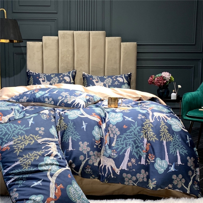 91家纺网 家纺一手货源 找家纺 优然居家纺 2025新款60支数码印花麻绳款四件套 洛兰