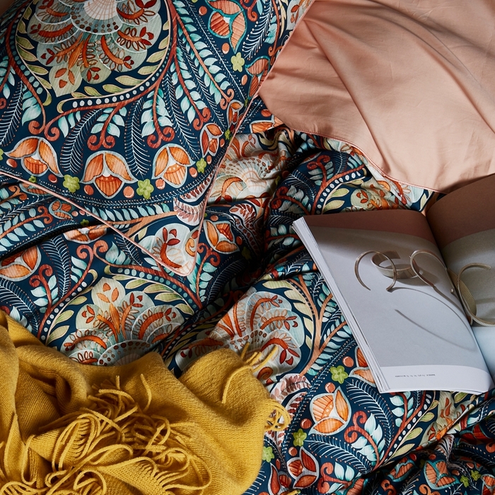 91家纺网 家纺一手货源 找家纺 优然居家纺 2025新款60支数码印花麻绳款四件套 华尔兹