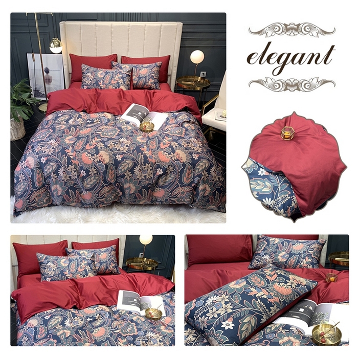 91家纺网 家纺一手货源 找家纺 优然居家纺 2025新款60支数码印花麻绳款四件套 爱德华