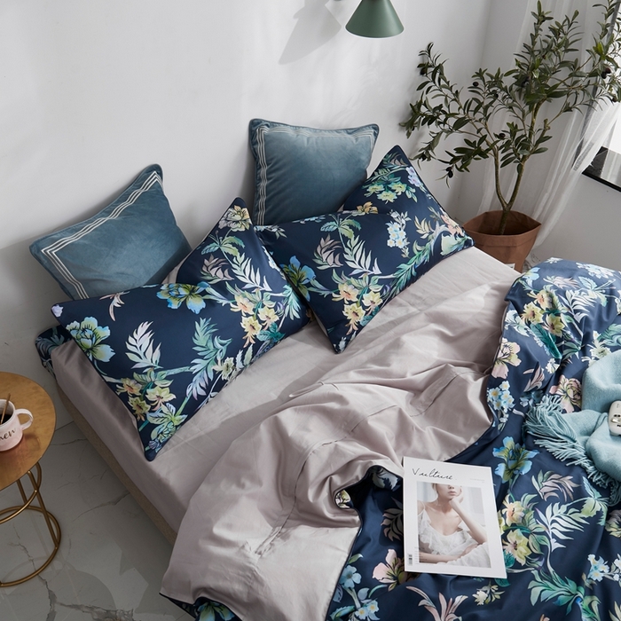 91家纺网 家纺一手货源 找家纺 优然居家纺 2025新款60支数码印花麻绳款四件套 费丽西雅