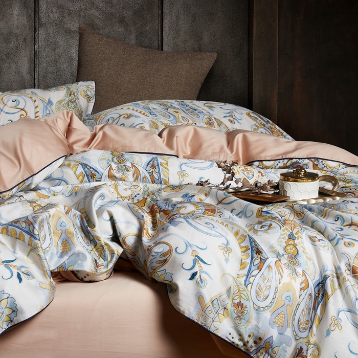 91家纺网 家纺一手货源 找家纺 优然居家纺 2025新款60支数码印花麻绳款四件套 卢浮花园