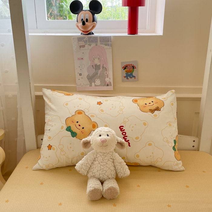 91家纺网 家纺一手货源 找家纺 吉象家纺 2025新款12868高支密全棉印花学生季三件套 瑞迪熊