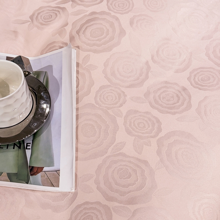 91家纺网 家纺一手货源 找家纺 世爵 2025新款水洗天丝提花锦缎四件套 香蜜粉