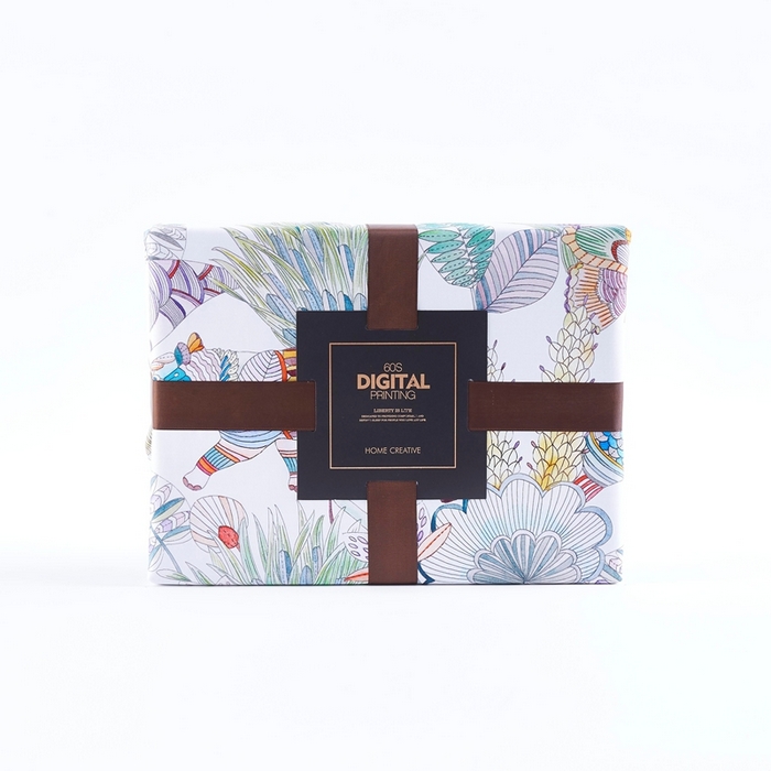 91家纺网 家纺一手货源 找家纺 优然居家纺 2025新款60支数码印花麻绳款四件套 爱丽丝