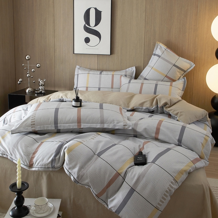 91家纺网 家纺一手货源 找家纺 合纵跨境工厂 2025新款40支纯棉跨境外贸JIT一件代发TEMU亚马逊希音包过核价-全棉印花四件套  依贝-灰