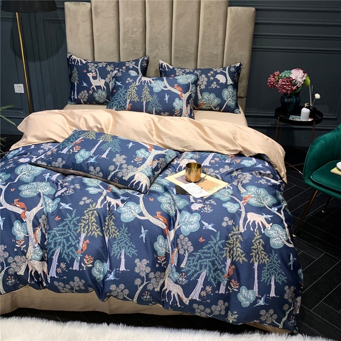 91家纺网 家纺一手货源 找家纺 优然居家纺 2025新款60支数码印花麻绳款四件套 洛兰