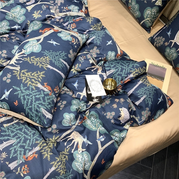 91家纺网 家纺一手货源 找家纺 优然居家纺 2025新款60支数码印花麻绳款四件套 洛兰