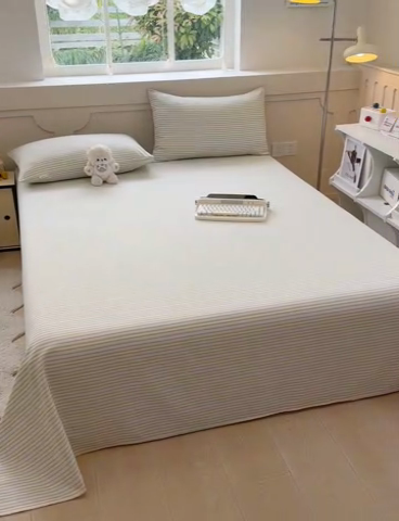 91家纺网 家纺一手货源 找家纺 （总）爱彼家纺  2025新款锦柔老粗布席子凉席床单热卖花型