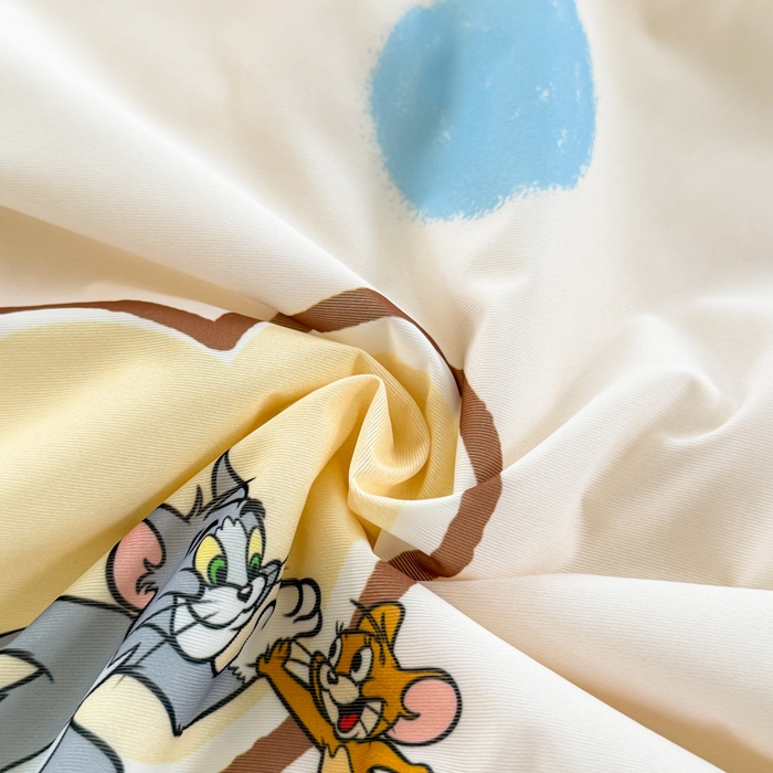 91家纺网 家纺一手货源 找家纺 彩象树家纺 2025新款猫和老鼠系列凉感夏被被子被芯 欢乐冒险