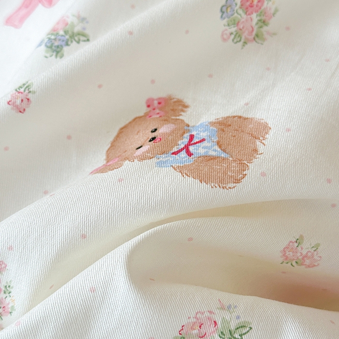 91家纺网 家纺一手货源 找家纺 拾物记 2025新款A类棉学生床笠第二批 酷卡小狗（B版）