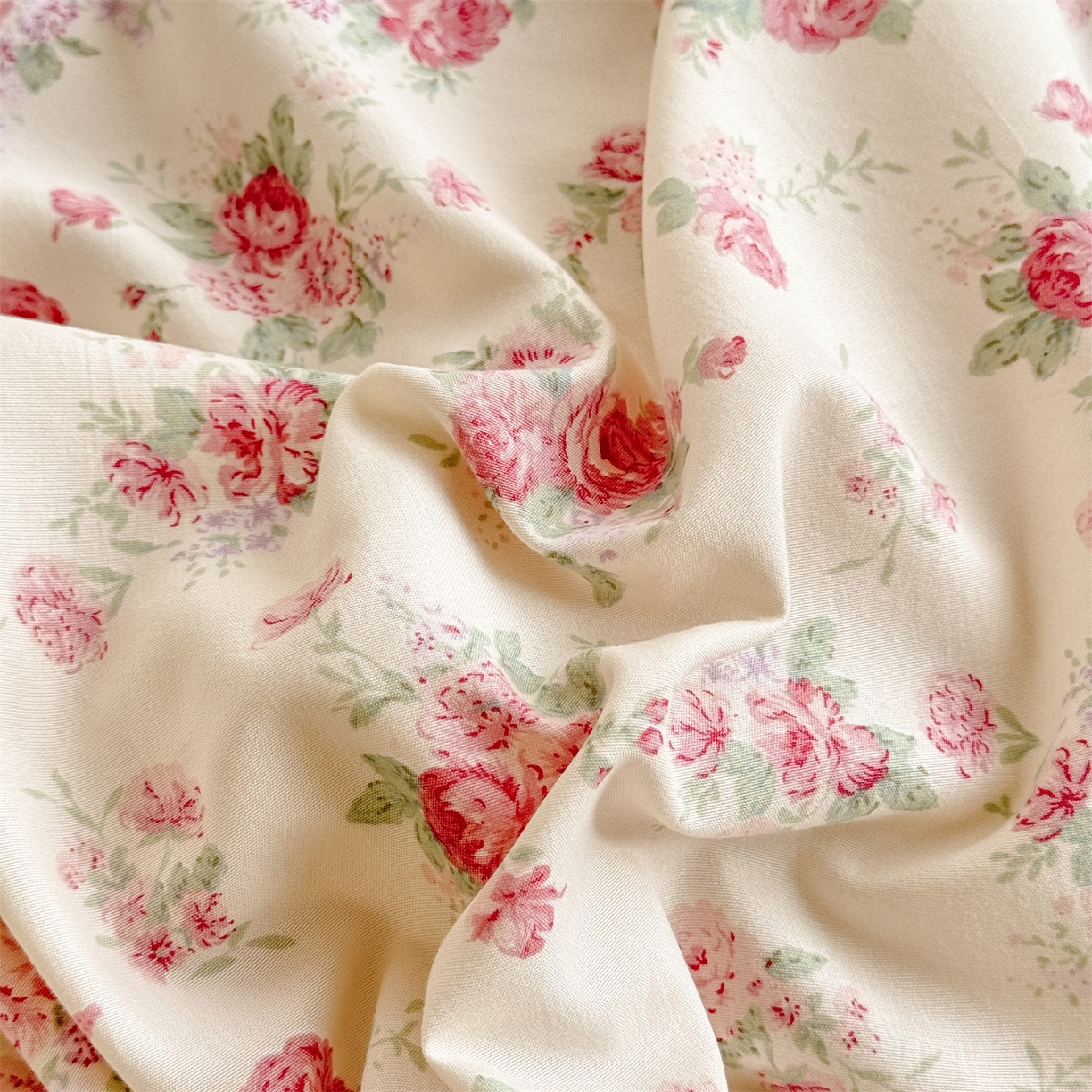 91家纺网 家纺一手货源 找家纺 多品家纺 2025新款超柔双层纱水洗棉单被套 漫芙