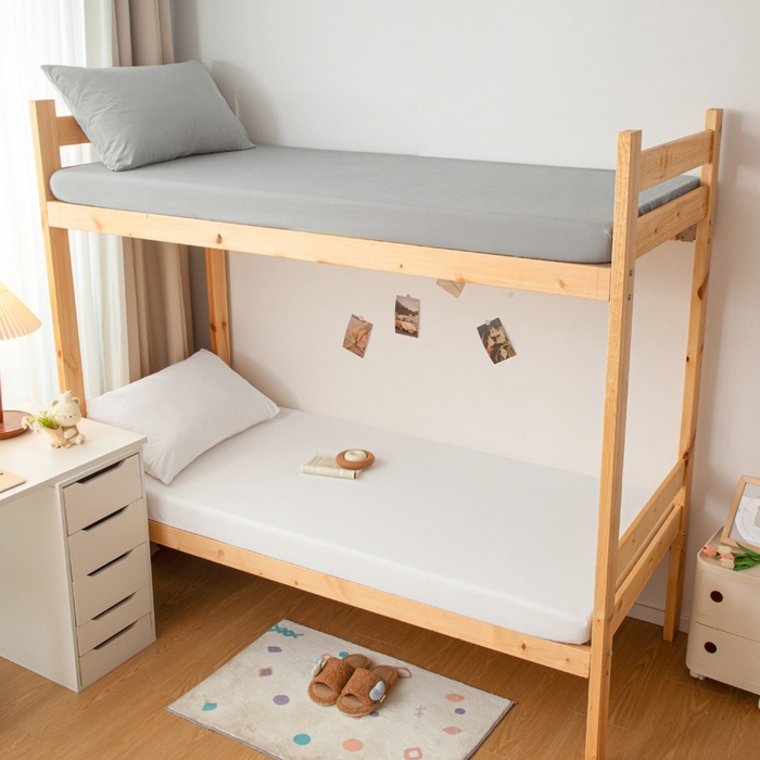 91家纺网 家纺一手货源 找家纺 寐眠 2025新款全棉纯棉水洗棉单床笠学生款床笠单件 本白