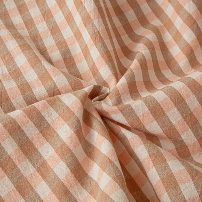 91家纺网 家纺一手货源 找家纺 寐眠 2025新款全棉纯棉水洗棉单床笠学生款床笠单件 粉小格