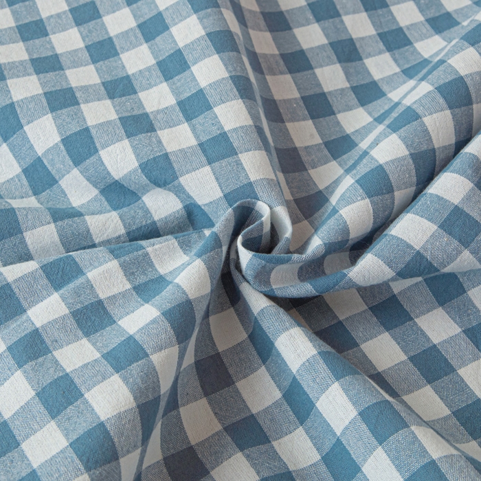 91家纺网 家纺一手货源 找家纺 寐眠 2025新款全棉纯棉水洗棉单床笠学生款床笠单件 蓝小格