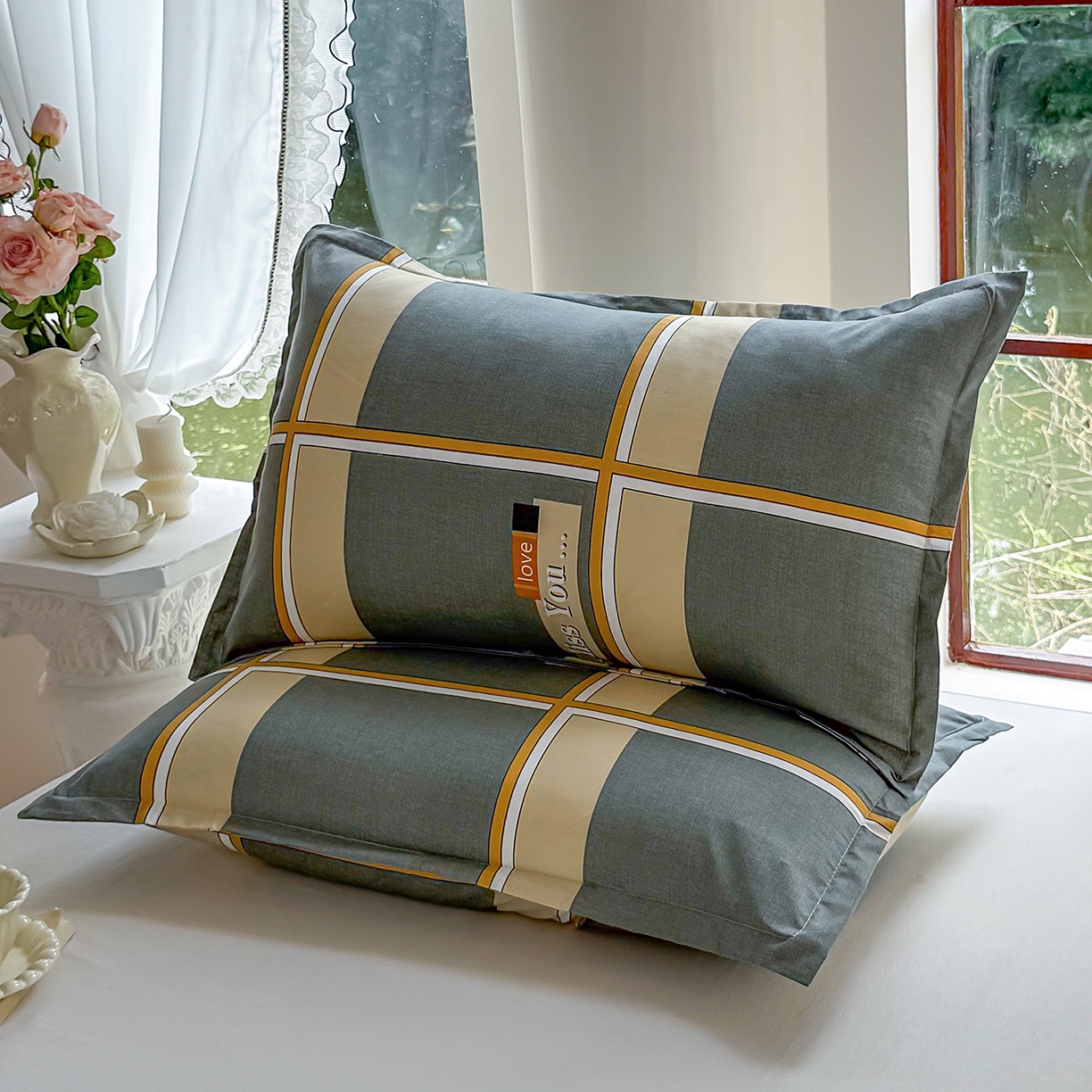 91家纺网 家纺一手货源 找家纺 （总）梵巢 家纺芦荟棉枕套磨毛化纤枕套48*74cm