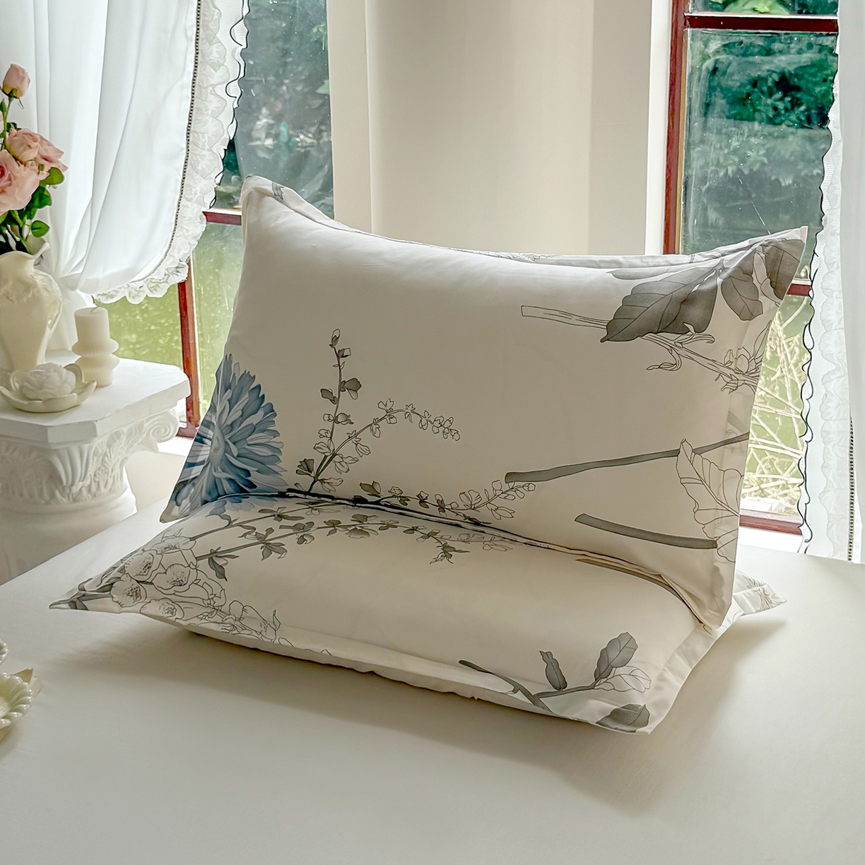 91家纺网 家纺一手货源 找家纺 （总）梵巢 家纺芦荟棉枕套磨毛化纤枕套48*74cm