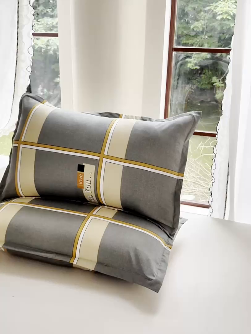 91家纺网 家纺一手货源 找家纺 梵巢 家纺芦荟棉枕套磨毛化纤枕套48*74cm 城市优格