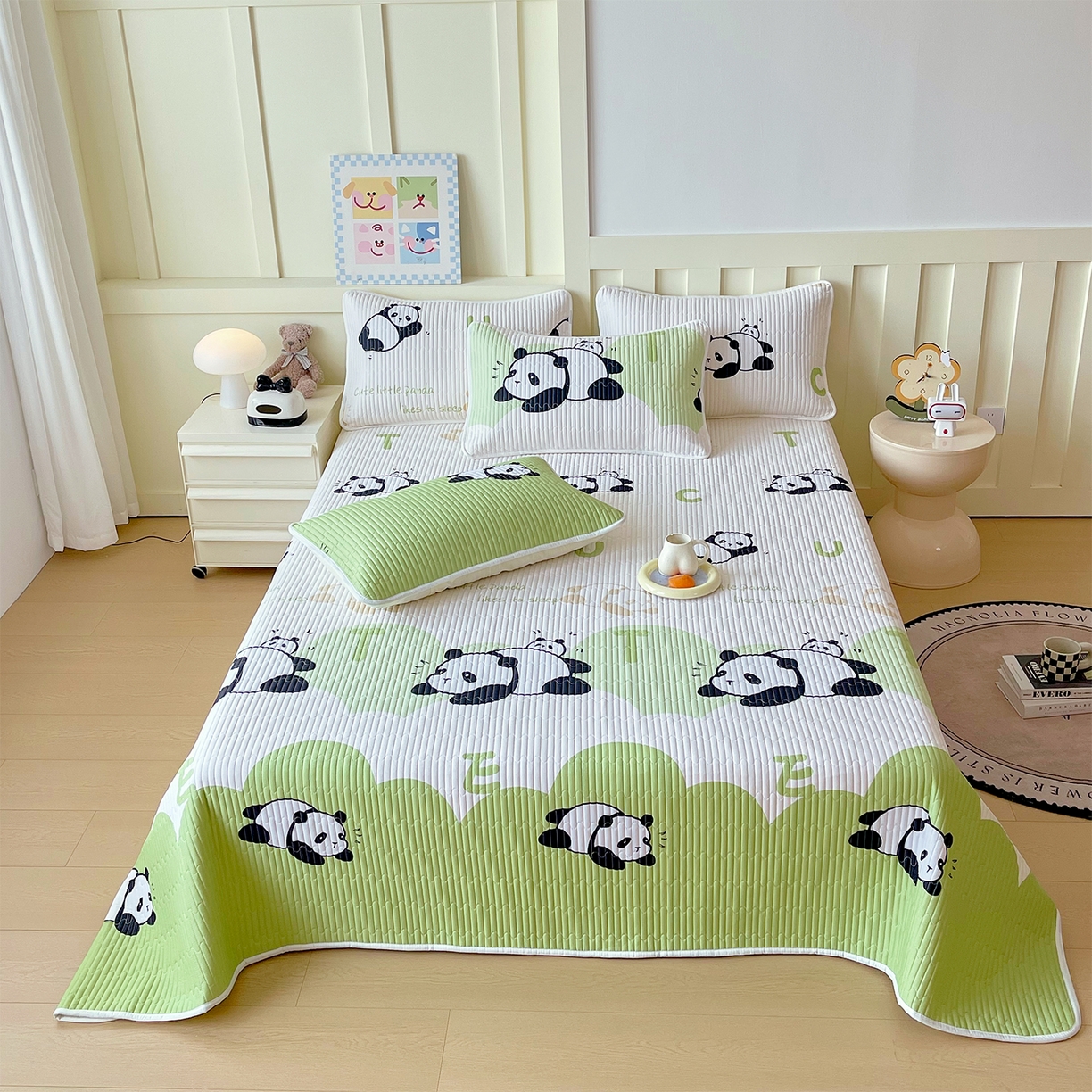 91家纺网 家纺一手货源 找家纺 （总）金鑫汇家纺2025新款A类全棉绗缝夹棉印花床盖