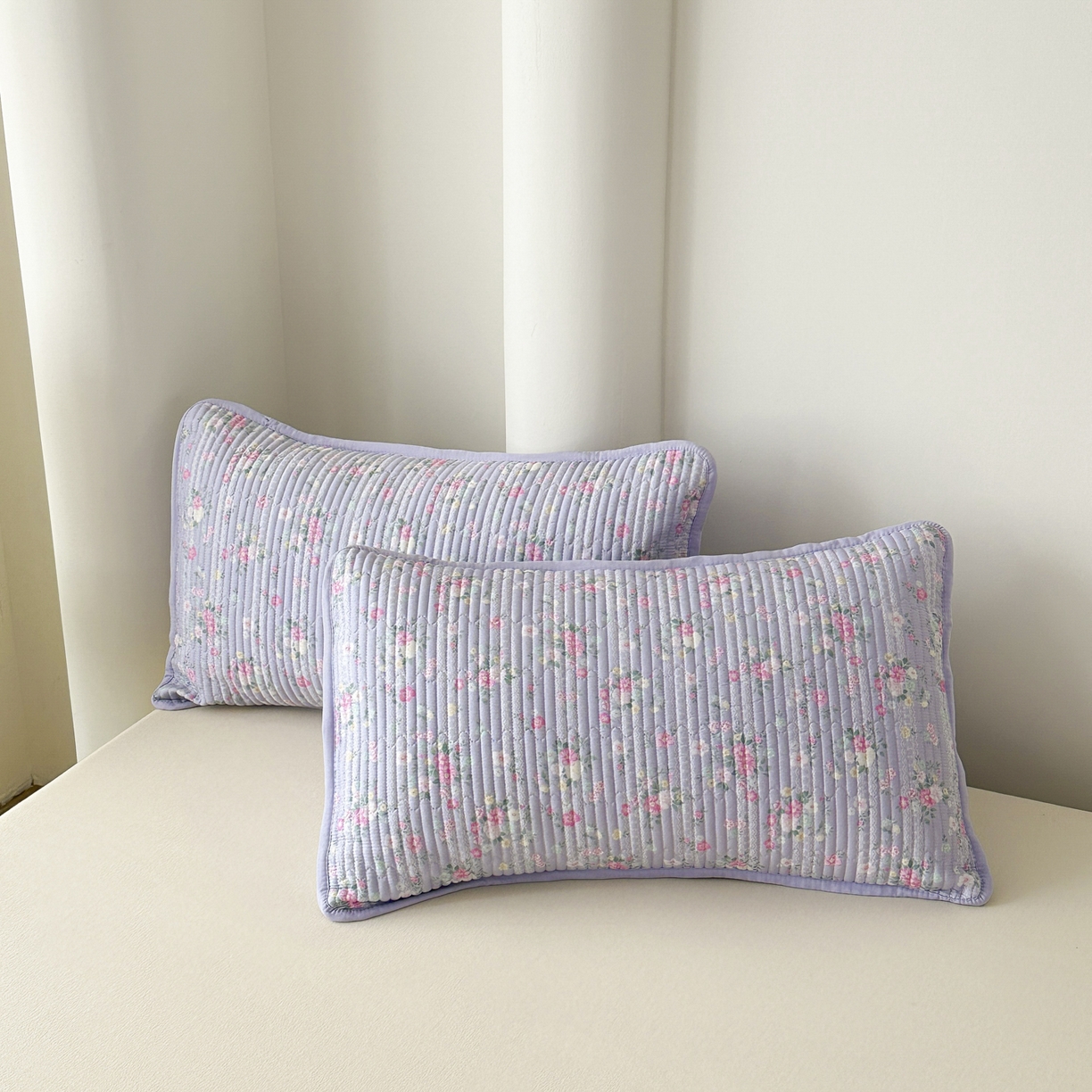 91家纺网 家纺一手货源 找家纺 橘夏家纺 2025新款莱赛尔天丝轻奢风多功能床盖三件套软凉席盖毯  梦幻紫