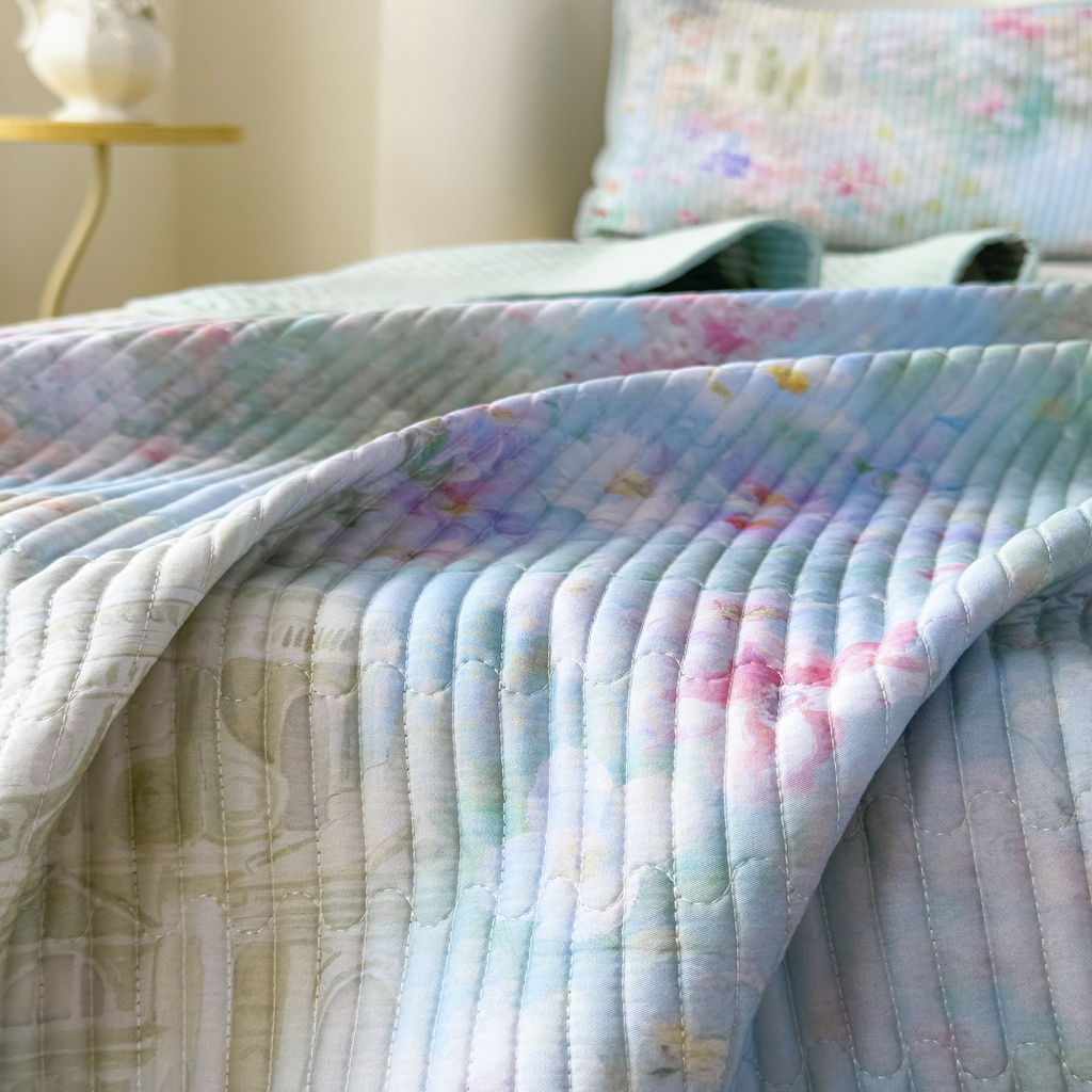 91家纺网 家纺一手货源 找家纺 橘夏家纺 2025新款莱赛尔天丝轻奢风多功能床盖三件套软凉席盖毯  米拉之家