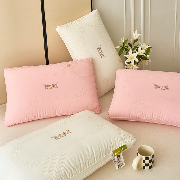 91家纺网 家纺一手货源 找家纺 晚儿 2025新款亲肤舒适糯感蛋白深睡枕枕头枕芯 组合图仅供参考 48x74cm/只