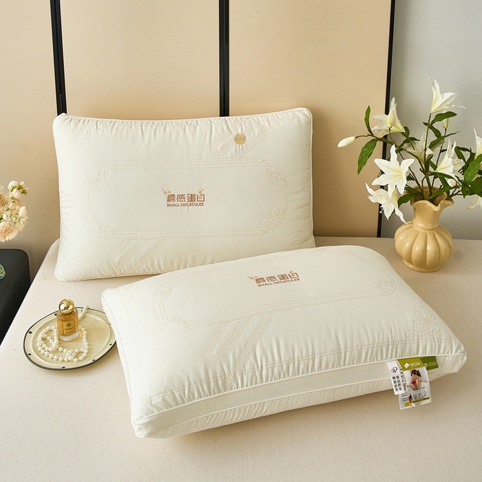 晚儿 2025新款亲肤舒适糯感蛋白深睡枕枕头枕芯 糯感枕芯-白 48x74cm/只
