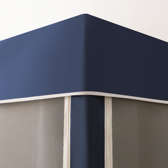 91家纺网 家纺一手货源 找家纺 梓瑄家居 2025新款100%物理强遮光纳米技术静电植绒环保透气床帘加密纱学生蚊帐透气面料 可爱煤球