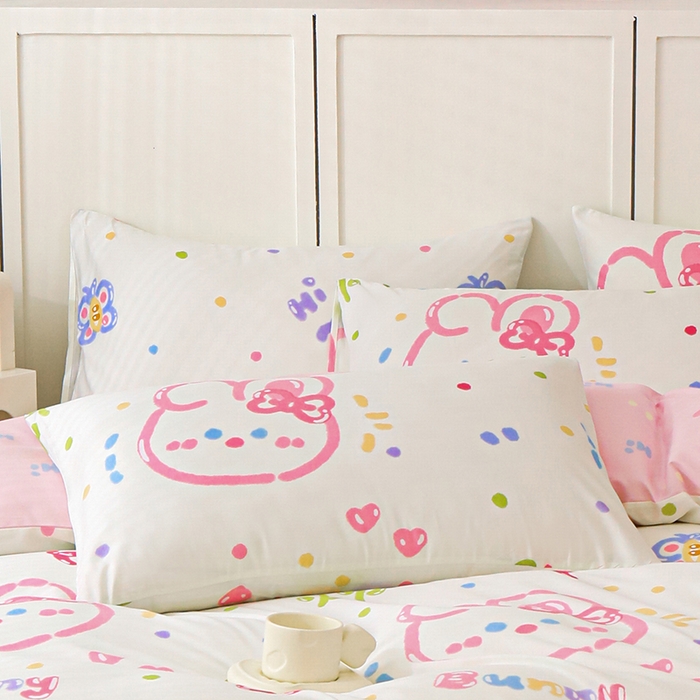 91家纺网 家纺一手货源 找家纺 （总）金鑫汇家纺 2025新款A类全绗缝夹棉印花枕套