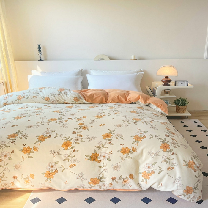 91家纺网 家纺一手货源 找家纺 艾迪尚家纺 2025新款生态全棉纯棉磨毛印花四件套 宁静—米