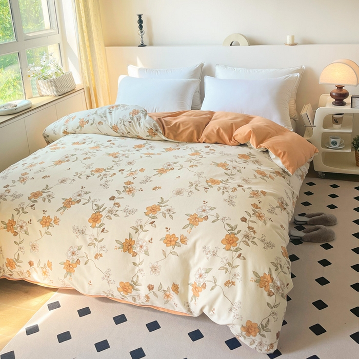 91家纺网 家纺一手货源 找家纺 艾迪尚家纺 2025新款生态全棉纯棉磨毛印花四件套 宁静—米