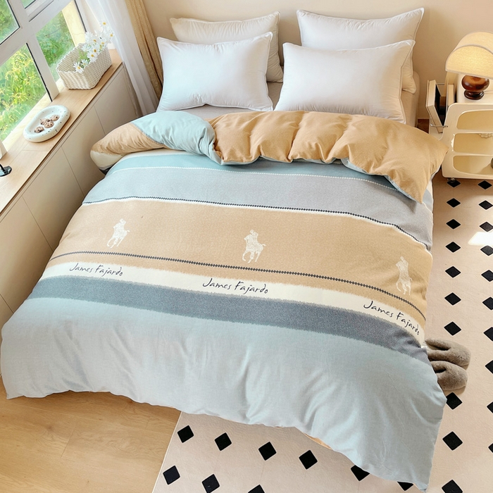 91家纺网 家纺一手货源 找家纺 艾迪尚家纺 2025新款生态全棉纯棉磨毛印花四件套 普罗迪—兰