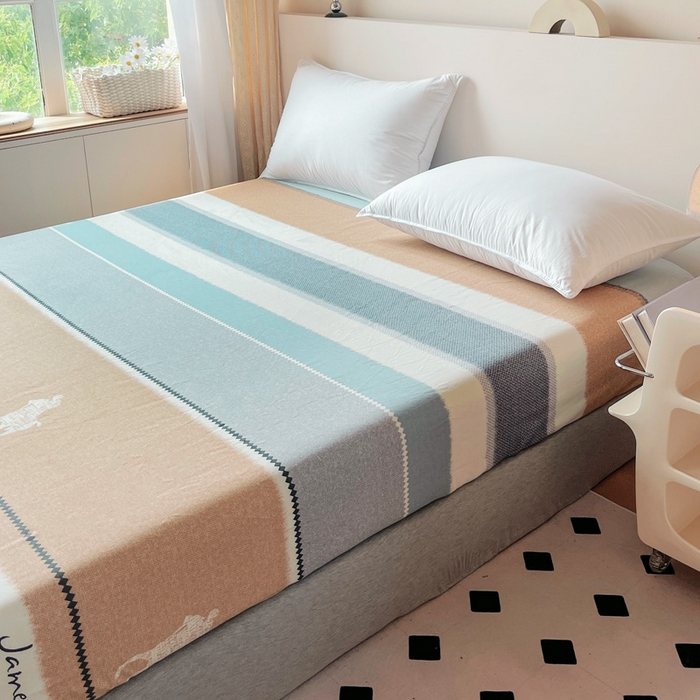 91家纺网 家纺一手货源 找家纺 艾迪尚家纺 2025新款生态全棉纯棉磨毛印花四件套 普罗迪—兰