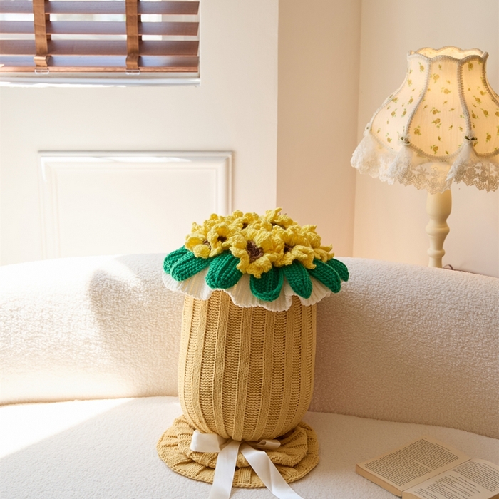 91家纺网 家纺一手货源 找家纺 （总）暖绵绵家纺 2025新款花束针织抱枕-星葵（含芯）