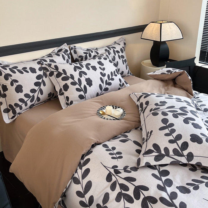 91家纺网 家纺一手货源 找家纺 艾迪尚家纺 2025新款生态全棉纯棉磨毛印花四件套 上春山-米